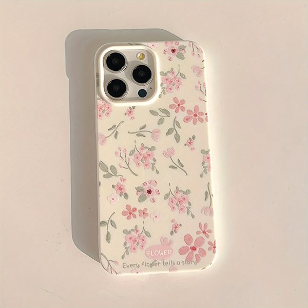 Green Leaf Pink Flower White Frosted Full Package Anti-Fall Mobile Phone Case Suitable for Apple 16PROMAX/16PLUS/16PRO/16/15PROMAX/15PLUS/15PRO/15/14PROMAX/14PLUS/14PRO/14/13PROMAX/13PRO/13/12PROMAX/12PRO/12 11PROMAX/11PRO/11/XSMAX/XR/XS/7#8PLUS/7#8 Prote - Image 4