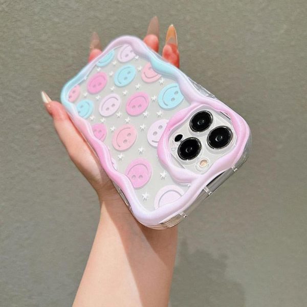 Phone Case Featuring a Smiling Small Pattern, Compatible with iPhone 11 12 13 14 15 16 Pro Max Pro Plus Series - Stylish Creative Design New Phone Cover - Image 4