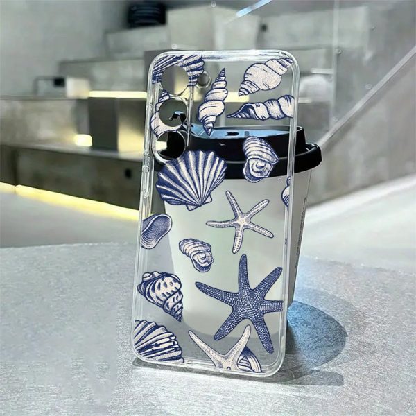 Shell Conch High-end Pattern Suitable for Samsung Series A54/A53/A52(A52S Universal /A34(5G)A32(5G) /A14(5G)/A13 5G /A12/A04S/S10+/S21/S21U/S21+/S22/S22+/S22U/S23/S23+/S23U and S24 Series A15/A35(5G)/A55(5G) Anti-fall Trendy Transparent Mobile Phone Case - Image 5