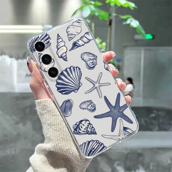 Shell Conch High-end Pattern Suitable for Samsung Series A54/A53/A52(A52S Universal /A34(5G)A32(5G) /A14(5G)/A13 5G /A12/A04S/S10+/S21/S21U/S21+/S22/S22+/S22U/S23/S23+/S23U and S24 Series A15/A35(5G)/A55(5G) Anti-fall Trendy Transparent Mobile Phone Case - Image 4
