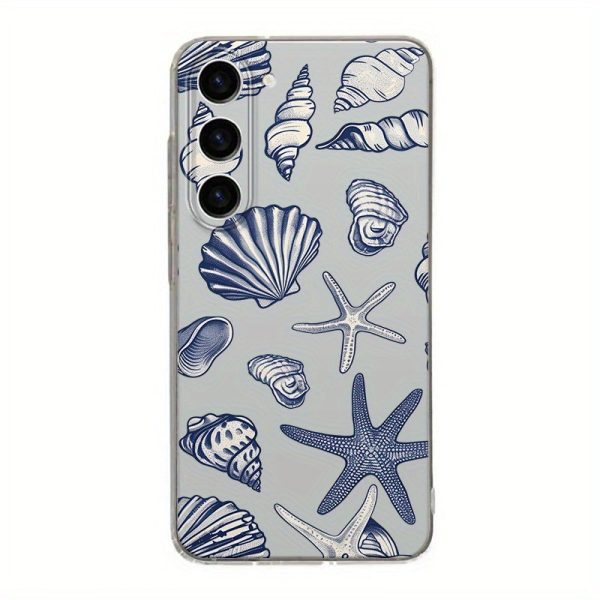 Shell Conch High-end Pattern Suitable for Samsung Series A54/A53/A52(A52S Universal /A34(5G)A32(5G) /A14(5G)/A13 5G /A12/A04S/S10+/S21/S21U/S21+/S22/S22+/S22U/S23/S23+/S23U and S24 Series A15/A35(5G)/A55(5G) Anti-fall Trendy Transparent Mobile Phone Case - Image 2