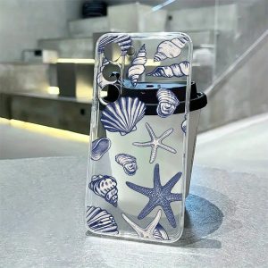 Shell Conch High-end Pattern Suitable for Samsung Series A54/A53/A52(A52S Universal /A34(5G)A32(5G) /A14(5G)/A13 5G /A12/A04S/S10+/S21/S21U/S21+/S22/S22+/S22U/S23/S23+/S23U and S24 Series A15/A35(5G)/A55(5G) Anti-fall Trendy Transparent Mobile Phone Case