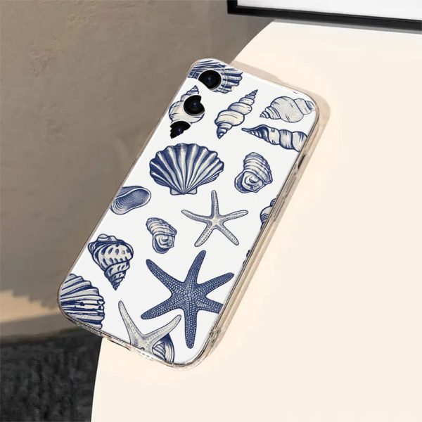 Shell Conch High-end Pattern Suitable for Samsung Series A54/A53/A52(A52S Universal /A34(5G)A32(5G) /A14(5G)/A13 5G /A12/A04S/S10+/S21/S21U/S21+/S22/S22+/S22U/S23/S23+/S23U and S24 Series A15/A35(5G)/A55(5G) Anti-fall Trendy Transparent Mobile Phone Case - Image 3