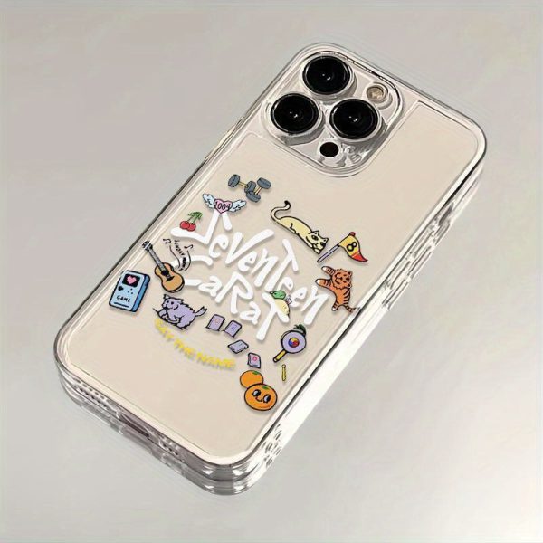 A Transparent Phone Case Featuring a Minimalist Animal Party Design, Compatible with Various Iphone Models Including 16, 14, 15, 13, 12, 11, Xr, Xs, 7, And 8P, As Well As Several Samsung Models Such As A50, A70, A55, A14, A54, A05, A35, A10S, A71, A33, A7 - Image 3