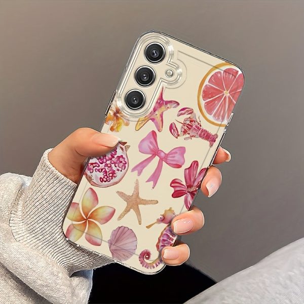 Butterfly Bow Seahorse Starfish Pomegranate Lemon Lobster Shell Mobile Phone Case Suitable for Samsung Galaxy A02 A03S A04 A05S A06 A13 A14 A15 A16 5G A21S A22 A23 A24 A25 A32 A34 A35 A50 A52 A53 A54 A55 A73 S21 Ultra S22 Plus S23+ S24 FE Cartoon Transpar - Image 5