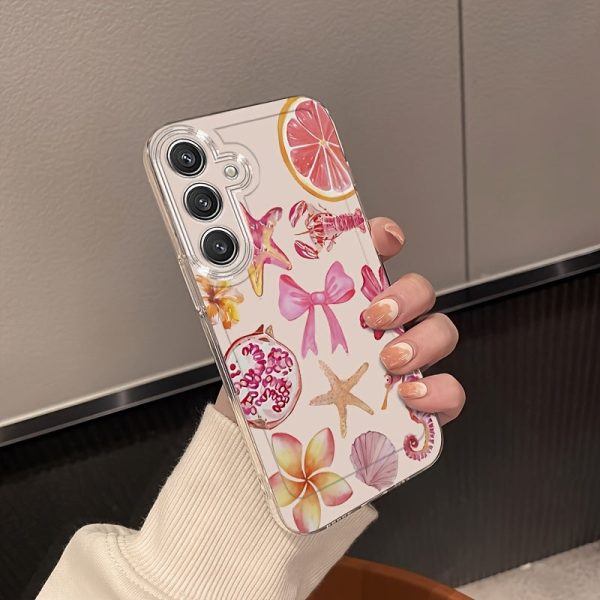 Butterfly Bow Seahorse Starfish Pomegranate Lemon Lobster Shell Mobile Phone Case Suitable for Samsung Galaxy A02 A03S A04 A05S A06 A13 A14 A15 A16 5G A21S A22 A23 A24 A25 A32 A34 A35 A50 A52 A53 A54 A55 A73 S21 Ultra S22 Plus S23+ S24 FE Cartoon Transpar - Image 6
