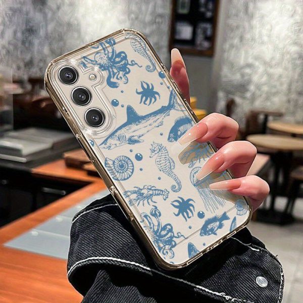 Marine Animal Mobile Phone Case Suitable for Samsung Galaxy A02 A03S A04 A05S A06 A13 A14 A15 A16 5G A21S A22 A23 A24 A25 A32 A34 A35 A50 A52 A53 A54 A55 A73 S21 Ultra S22 Plus S23+ S24 FE Cartoon Transparent Anti-fall Full Cover TPU Mobile Phone Case Sim - Image 6