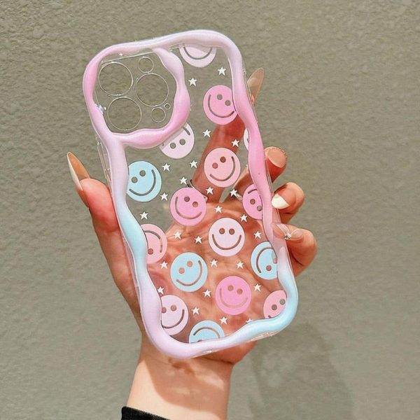 Phone Case Featuring a Smiling Small Pattern, Compatible with iPhone 11 12 13 14 15 16 Pro Max Pro Plus Series - Stylish Creative Design New Phone Cover - Image 2