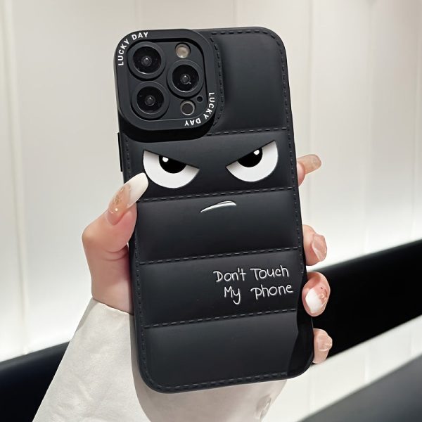 A Soft Rubber Anti-Slip Down Jacket Style Phone Case with Anime Pattern Printing, Suitable for Apple Series 11, 12, 13, 14, 15, 16 Pro Max, Samsung Series A05, A15, A25, A35, A55, S23, S24 Ultra, And Redmi Series 9 Note, 10 Note, 11 Note, 12 Note. - Image 4