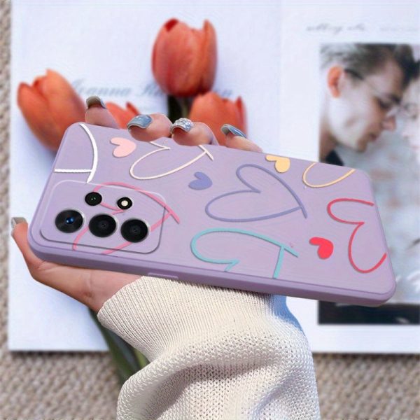 for Samsung Galaxy A36 A25 A16 A73 A15 A72 A14 A13 A06 A35 A24 A14 A71 A70 A60 A55 A54 A53 A51 A50 A42 A41 A40 A34 A33 A32 A31 A30 A23 A22 A20 e A12 A11 A10 A52 A21 A05 A04 A03 s A01 Core A02 Phone Case Colorful Heart Fashion Trend Pattern Violet Casing - Image 5