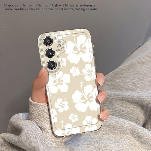 A Scattered White Bow Phone Case Suitable for Samsung Galaxy A02 A03S A04 A05S A06 A13 A14 A15 A16 5G A21S A22 A23 A24 A25 A32 A34 A35 A50 A52 A53 A54 A55 A73 S21 Ultra S22 Plus S23+ S24 FE, Featuring a Cartoon Design, Transparent, Shockproof, Full Covera - Image 3