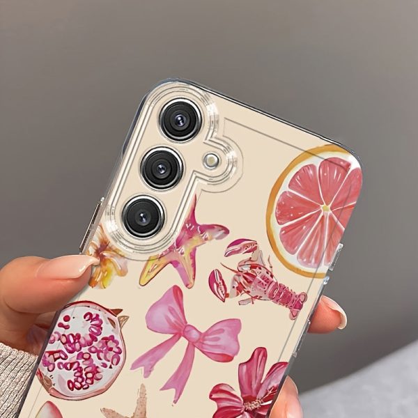 Butterfly Bow Seahorse Starfish Pomegranate Lemon Lobster Shell Mobile Phone Case Suitable for Samsung Galaxy A02 A03S A04 A05S A06 A13 A14 A15 A16 5G A21S A22 A23 A24 A25 A32 A34 A35 A50 A52 A53 A54 A55 A73 S21 Ultra S22 Plus S23+ S24 FE Cartoon Transpar - Image 4