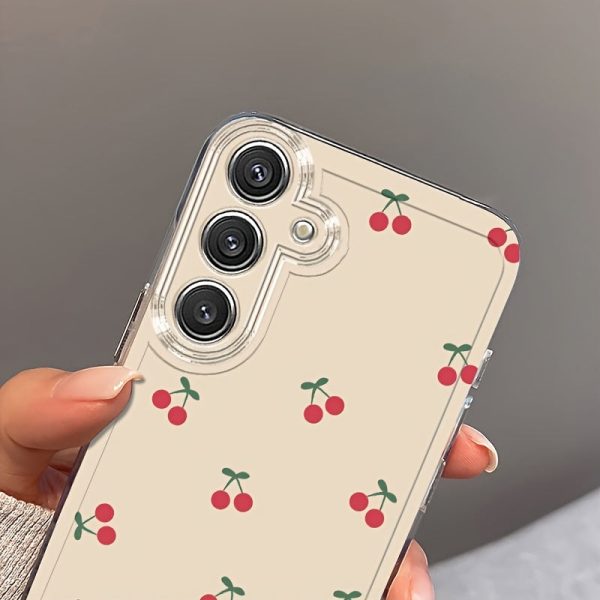 Simple Scattered Cherry Mobile Phone Case for Samsung Galaxy A02 A03S A04 A05S A06 A13 A14 A15 A16 5G A21S A22 A23 A24 A25 A32 A34 A35 A50 A52 A53 A54 A55 A73 S21 Ultra S22 Plus S23+ S24 FE Cartoon Transparent Anti-Fall All-Inclusive TPU Mobile Phone Case - Image 5