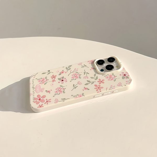 Green Leaf Pink Flower White Frosted Full Package Anti-Fall Mobile Phone Case Suitable for Apple 16PROMAX/16PLUS/16PRO/16/15PROMAX/15PLUS/15PRO/15/14PROMAX/14PLUS/14PRO/14/13PROMAX/13PRO/13/12PROMAX/12PRO/12 11PROMAX/11PRO/11/XSMAX/XR/XS/7#8PLUS/7#8 Prote - Image 6