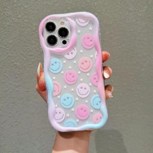 Phone Case Featuring a Smiling Small Pattern, Compatible with iPhone 11 12 13 14 15 16 Pro Max Pro Plus Series - Stylish Creative Design New Phone Cover