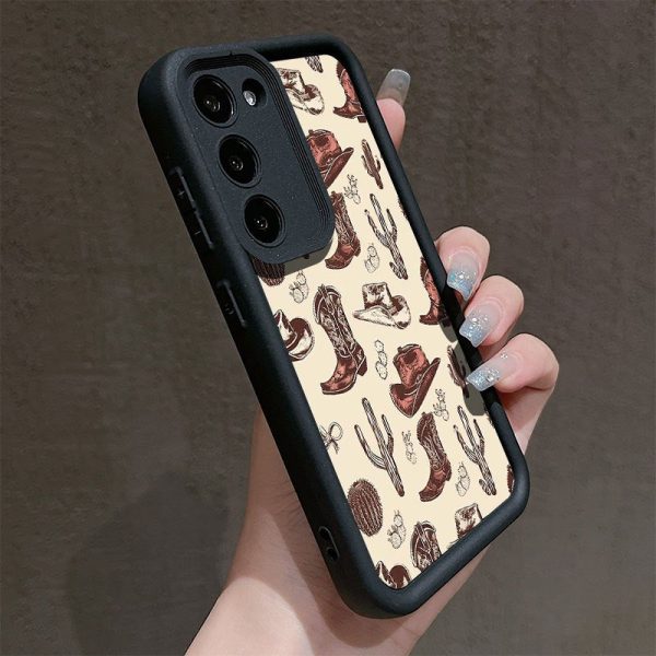 Desert Cowboy Patchwork Pattern Mobile Phone Case for Galaxy A01/A02A/03A/04A/05A/10A/11A/12A/13A/14A/15A/20A/21A/22A/23A/A31/A32/A33/A35/A50/A51/A52/A53/A54/A5/5A7/A70/A71/A72A/73/S20S/S21/S22/S24/A25/A34/S23 Anti-fall and Dirt-resistant - Image 4