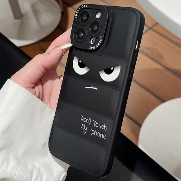 A Soft Rubber Anti-Slip Down Jacket Style Phone Case with Anime Pattern Printing, Suitable for Apple Series 11, 12, 13, 14, 15, 16 Pro Max, Samsung Series A05, A15, A25, A35, A55, S23, S24 Ultra, And Redmi Series 9 Note, 10 Note, 11 Note, 12 Note. - Image 5