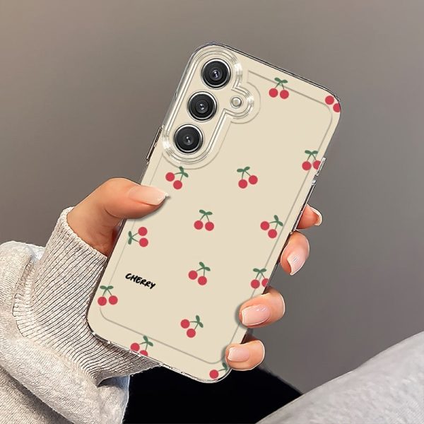Simple Scattered Cherry Mobile Phone Case for Samsung Galaxy A02 A03S A04 A05S A06 A13 A14 A15 A16 5G A21S A22 A23 A24 A25 A32 A34 A35 A50 A52 A53 A54 A55 A73 S21 Ultra S22 Plus S23+ S24 FE Cartoon Transparent Anti-Fall All-Inclusive TPU Mobile Phone Case