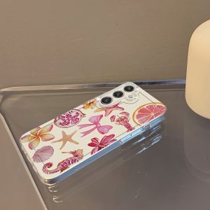 Butterfly Bow Seahorse Starfish Pomegranate Lemon Lobster Shell Mobile Phone Case Suitable for Samsung Galaxy A02 A03S A04 A05S A06 A13 A14 A15 A16 5G A21S A22 A23 A24 A25 A32 A34 A35 A50 A52 A53 A54 A55 A73 S21 Ultra S22 Plus S23+ S24 FE Cartoon Transpar