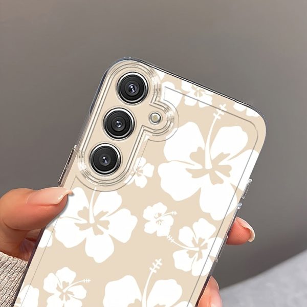 A Scattered White Bow Phone Case Suitable for Samsung Galaxy A02 A03S A04 A05S A06 A13 A14 A15 A16 5G A21S A22 A23 A24 A25 A32 A34 A35 A50 A52 A53 A54 A55 A73 S21 Ultra S22 Plus S23+ S24 FE, Featuring a Cartoon Design, Transparent, Shockproof, Full Covera - Image 5