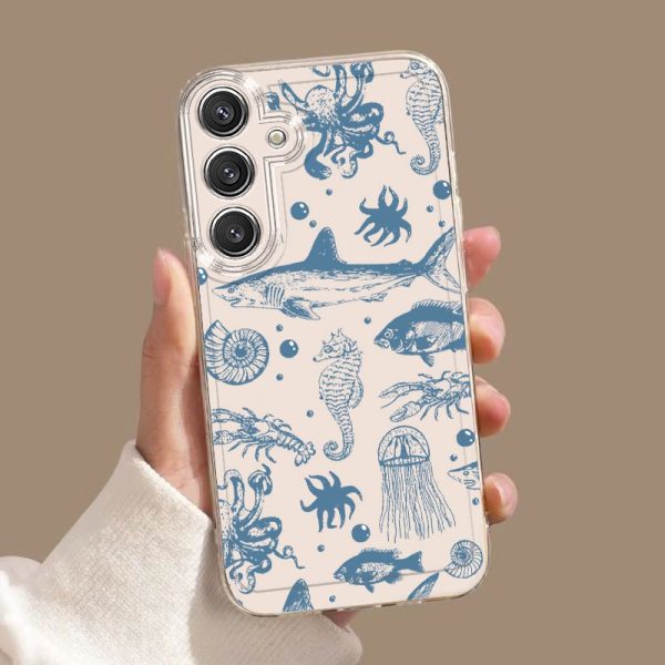 Marine Animal Mobile Phone Case Suitable for Samsung Galaxy A02 A03S A04 A05S A06 A13 A14 A15 A16 5G A21S A22 A23 A24 A25 A32 A34 A35 A50 A52 A53 A54 A55 A73 S21 Ultra S22 Plus S23+ S24 FE Cartoon Transparent Anti-fall Full Cover TPU Mobile Phone Case Sim - Image 56
