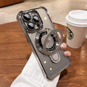 Red Scarf Dog Magnetic Phone Case Cartoon Soft Shell